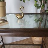 Vintage metal and glass server