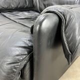 Leather convertible armchair from Dreipunkt, 1970s
