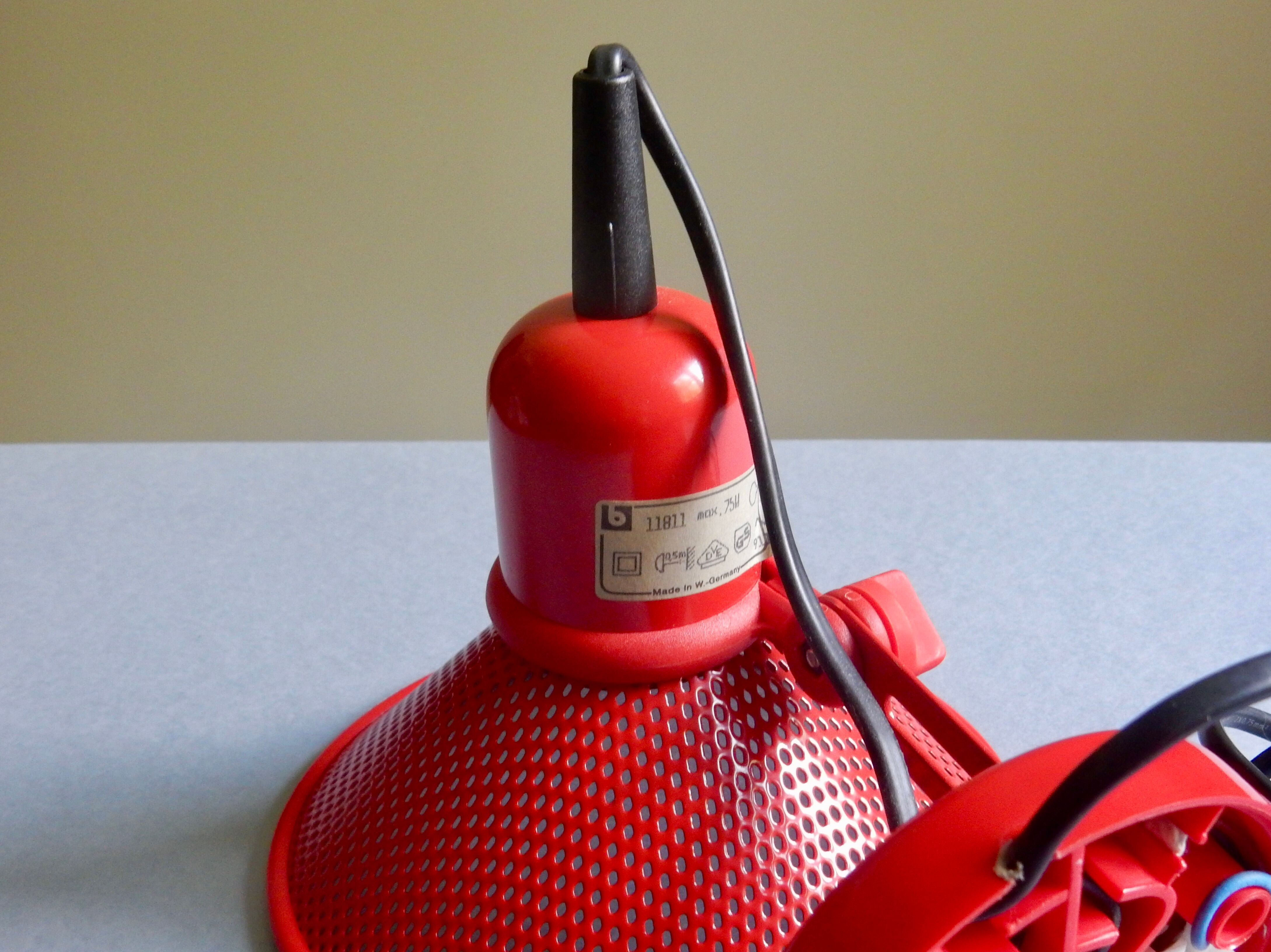 Red wall lamp from the 80