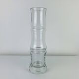 Organic style bamboo glass vase, vintage