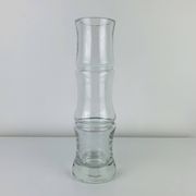 Vase vintage en verre en forme de bambou