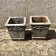 Lot of 2 cement fiber planters