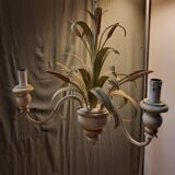 3-light metal vegetal pattern chandelier