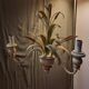 3-light metal vegetal pattern chandelier