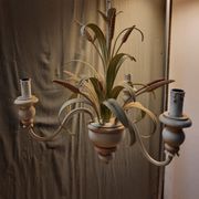 3-light metal vegetal pattern chandelier