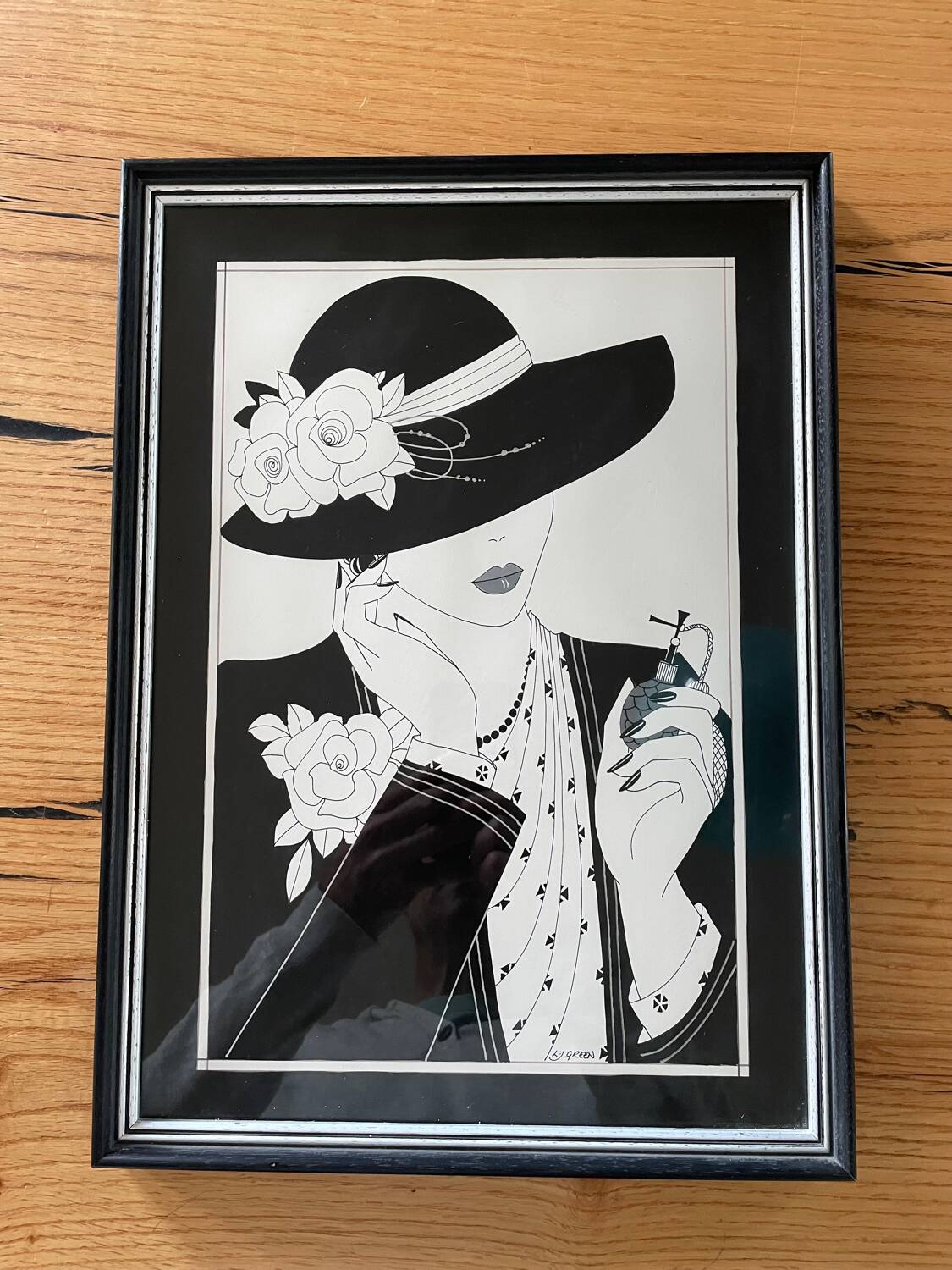 Antique pen and ink art deco fashion designs by ljgreen