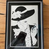 Antique pen and ink art deco fashion designs by ljgreen