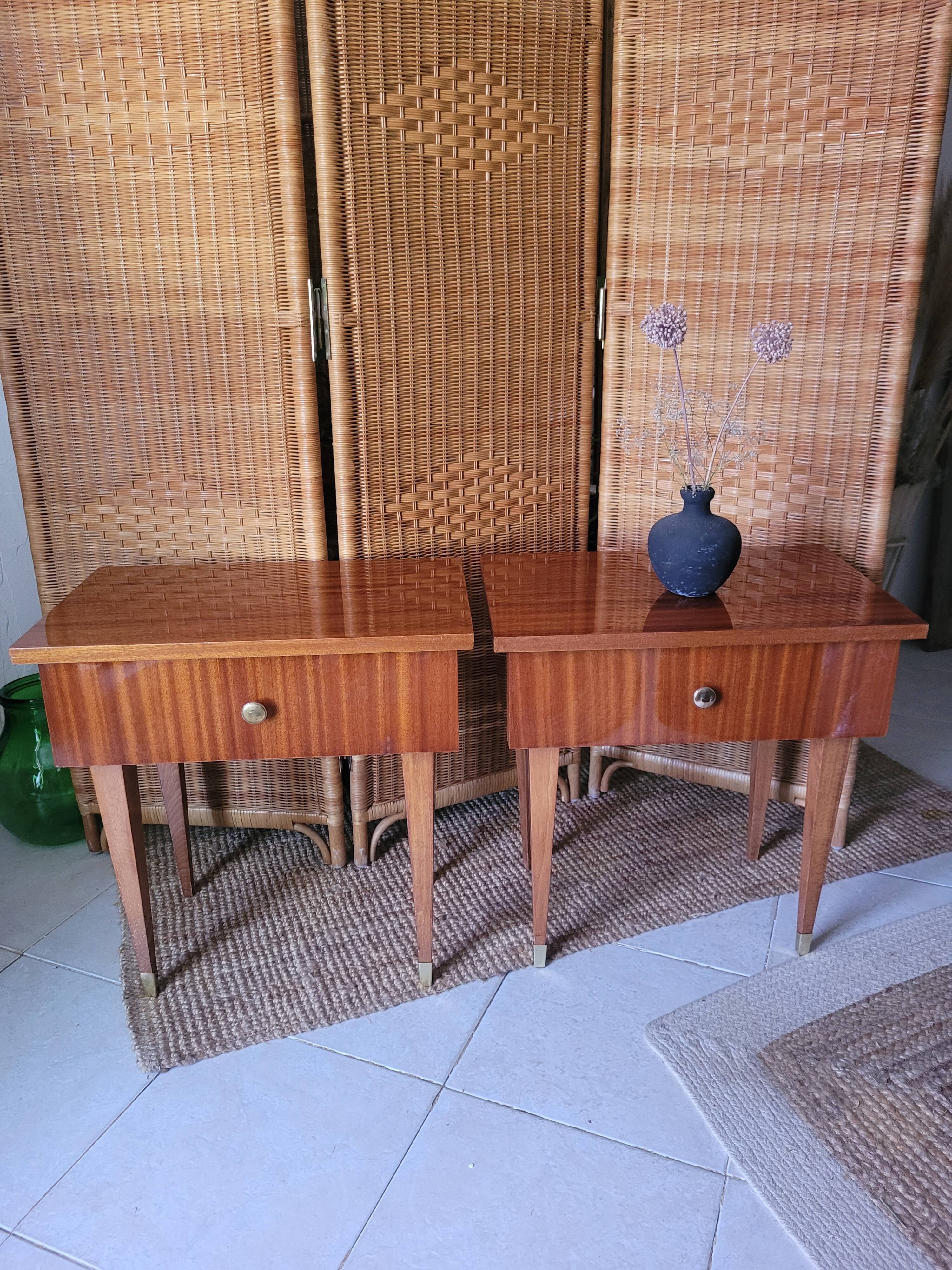 Paire de chevets 1960