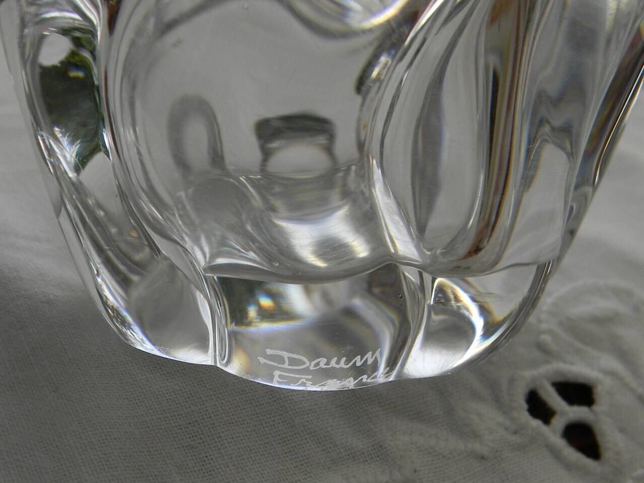 Small daum france crystal pocket tray.