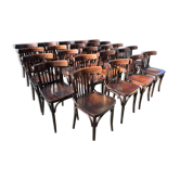 Set of 24 restored bistro chairs.