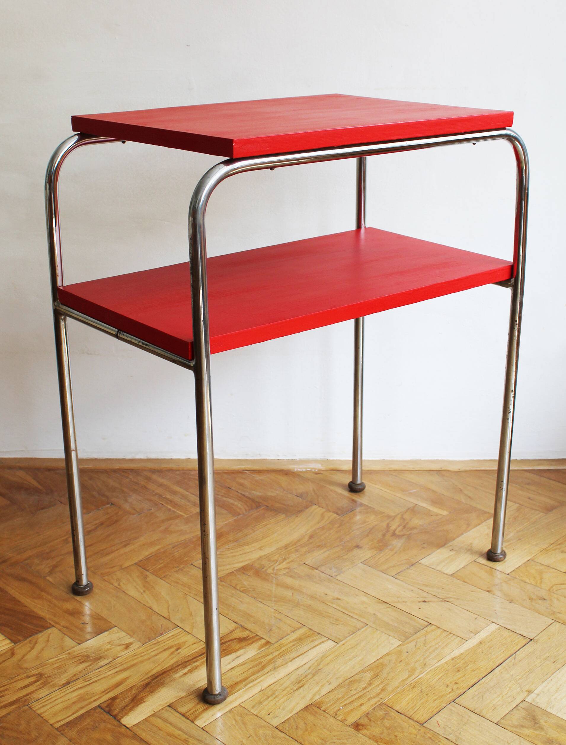 1930's Modernist Tubular Side Table model R 7 by Slezak