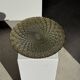 Cake stand on pedestal in glass with peacock feather effect D33 H10