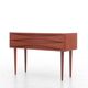 Commode scandinave en teck à 2 tiroirs