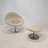 Big Globe Armchair with Ottoman by Pierre Paulin for Artifort, 1970s