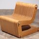 Vintage Beech Plywood Lounge Chair with Bolt Construction