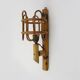 Rattan bamboo lantern wall light. 1950s-1960s