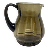 Cruche en verre presse brun