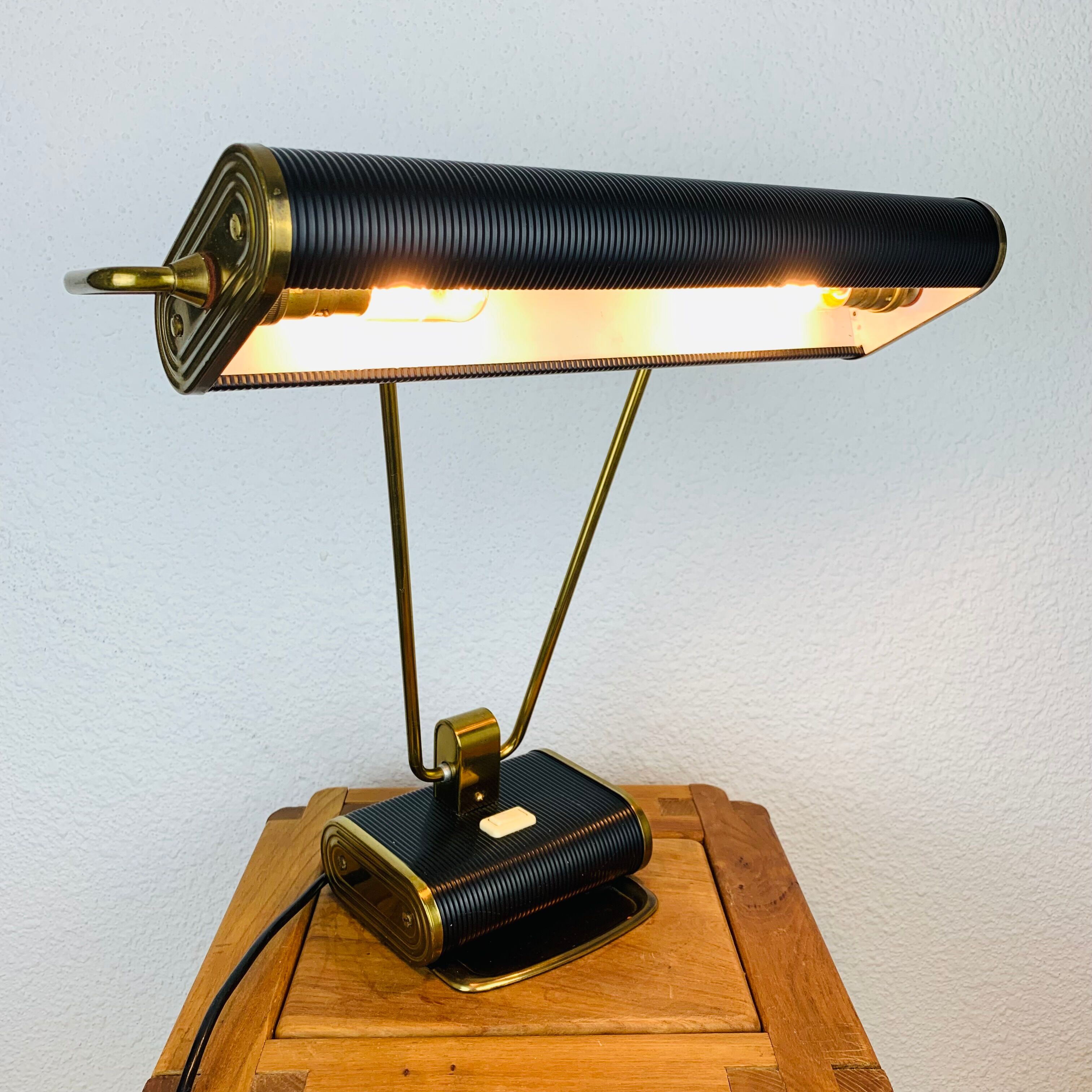 Lampe Jumo N71 noir et doré Jumo