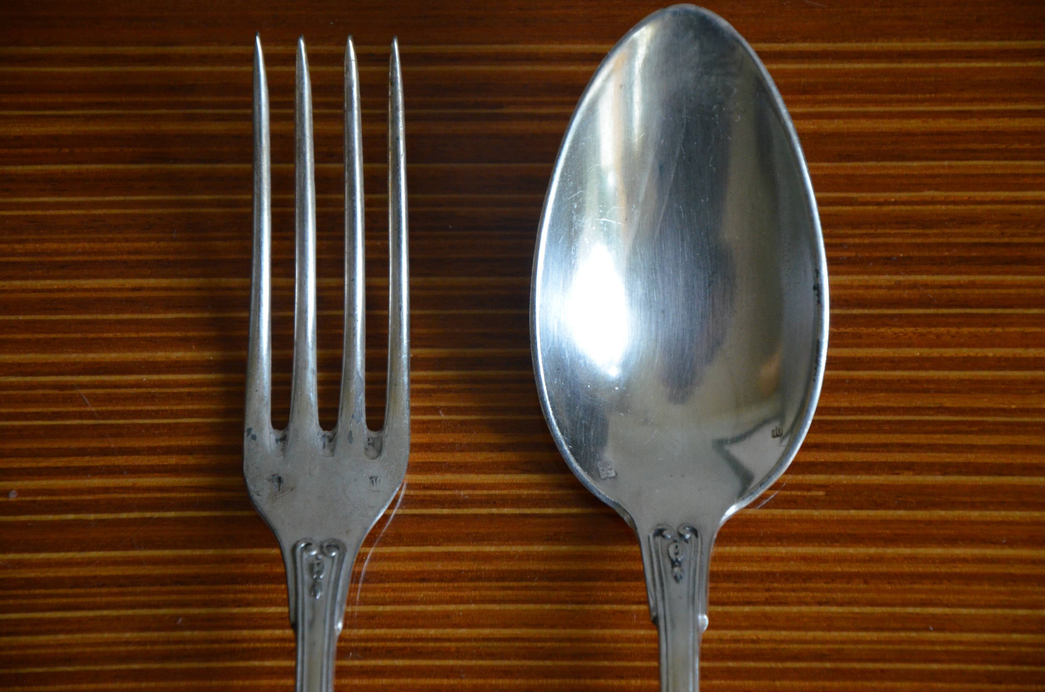 Silver metal housewife