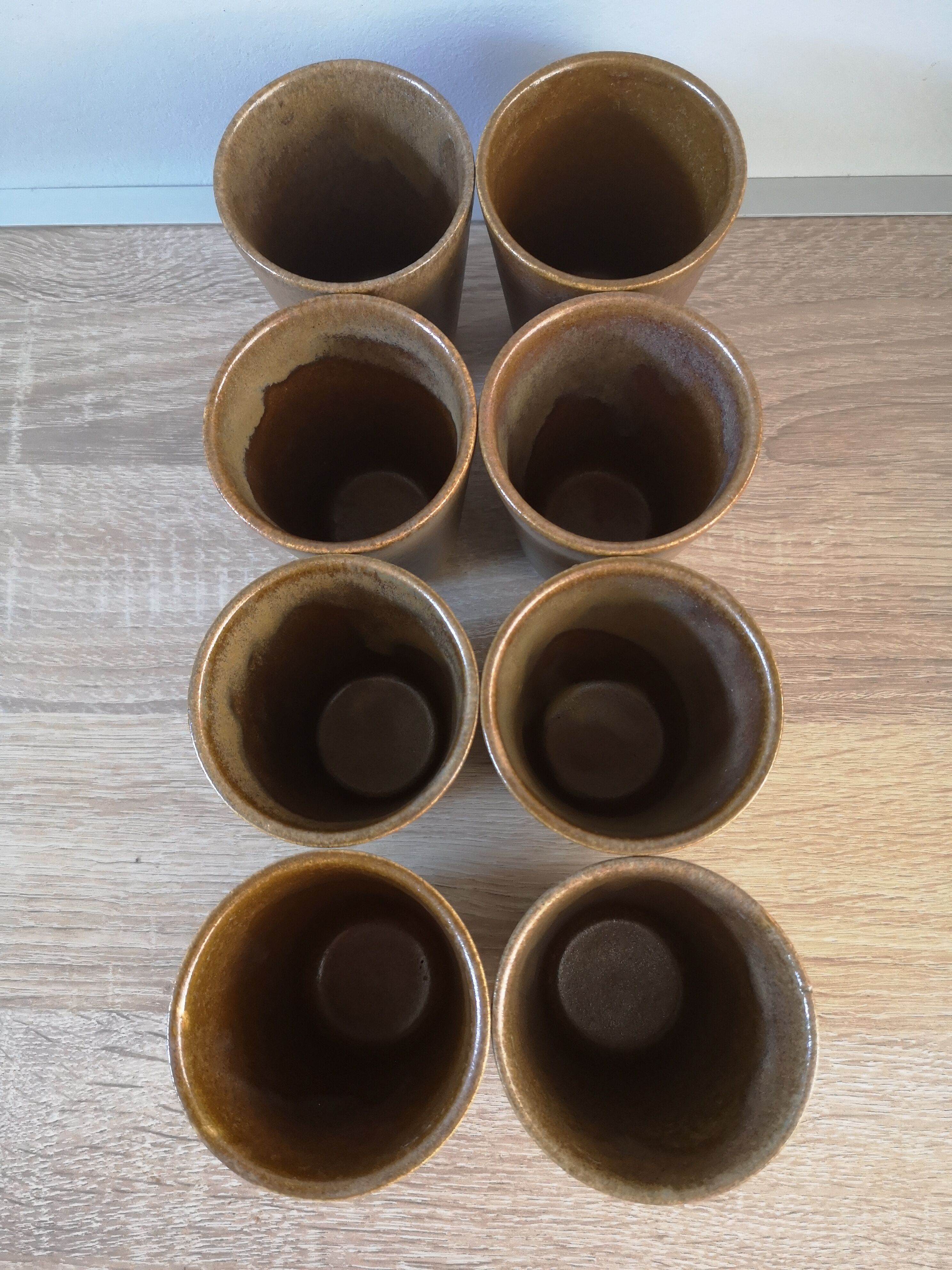 Lot of 8 sandstone cups