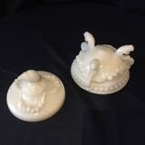 Candy in white opaline dragon head and shells summer seaside deco