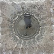 Vintage square wall lamp ceiling light with transparent glass flower.