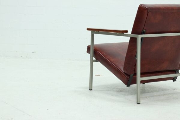 fauteuil Réglable En cuir Design Hollandais 1960