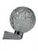 60s 70s wall lamp ball lamp metal chrome & glass space age design