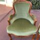 Paire de bergères fauteuils style Louis XV