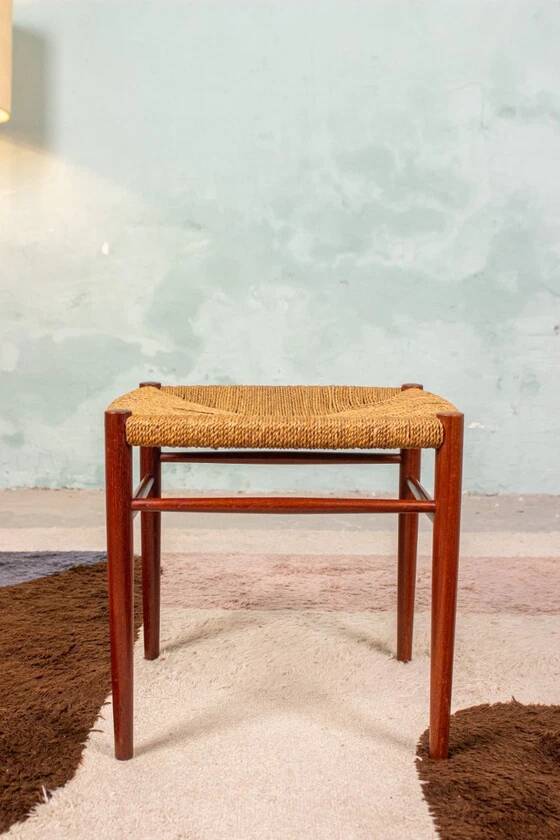 Vintage Teak Stool Chair Soborg Niels Möller Danish Mid Century