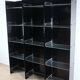 Vintage Space Age bookshelf in black and clear plexiglass – 1970