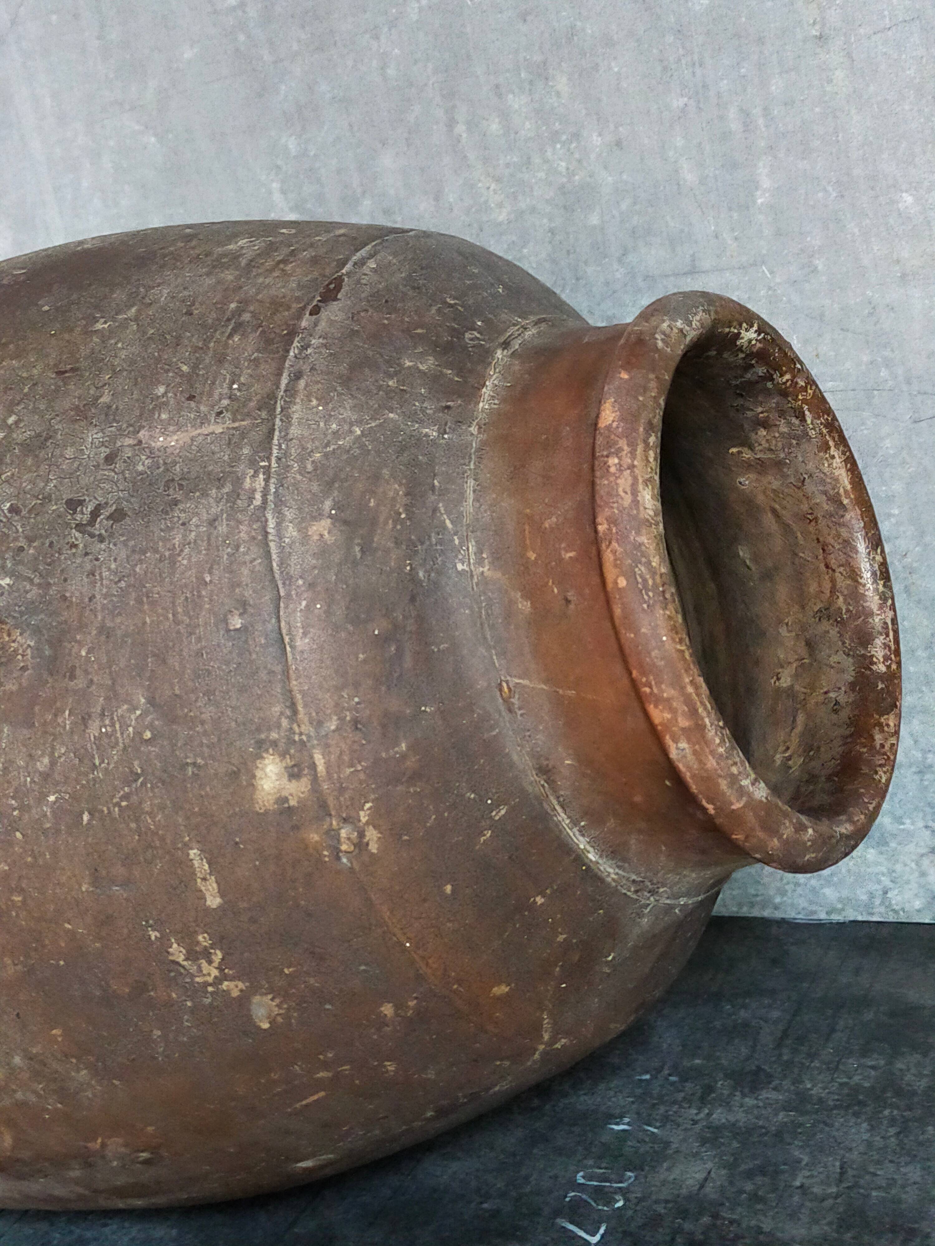 XXL traditional pottery old 19th century folk art 42 cm