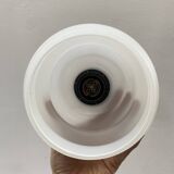 Teak and opaline pendant light from the 60s by Louis Kalff for Philips