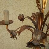 Golden metal ears of wheat chandelier