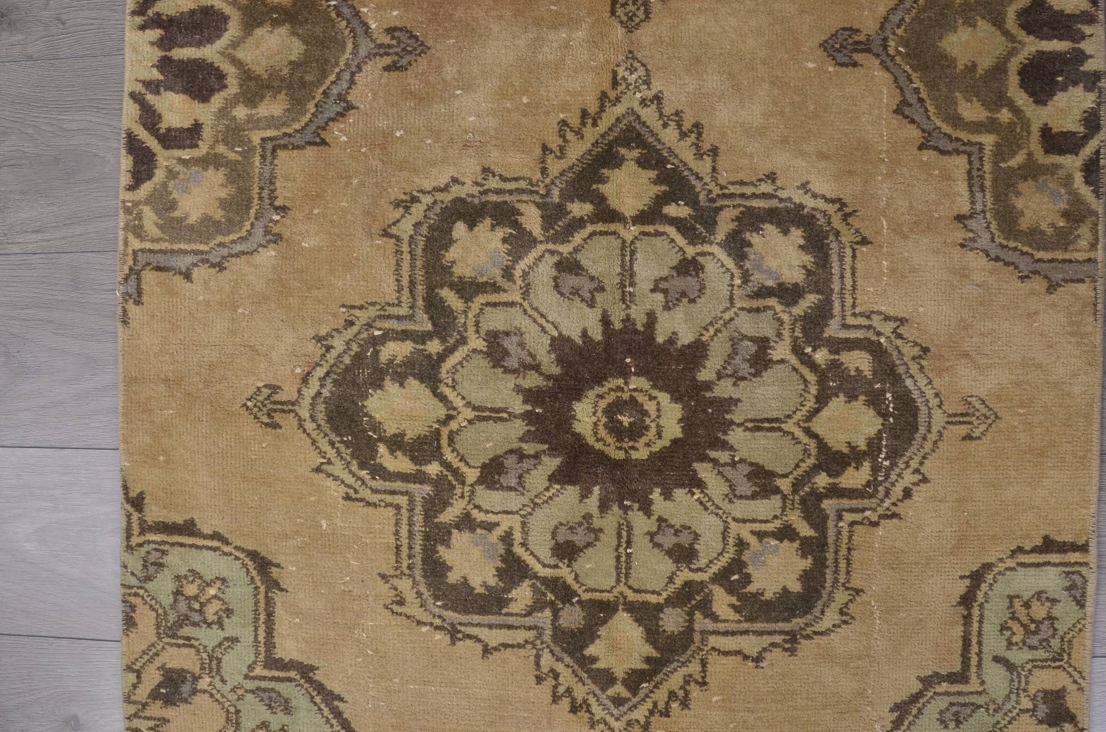 Extra Long Oushak Wool Hallway Runner sku 1904