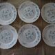 18 assiettes fleurs bleues veronica Arcopal vintage