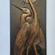 Rare Wall Wood Relief Sculpture of Herons, 1960s