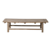 Zhuomian – Table basse avec plateau ancien en orme n°2