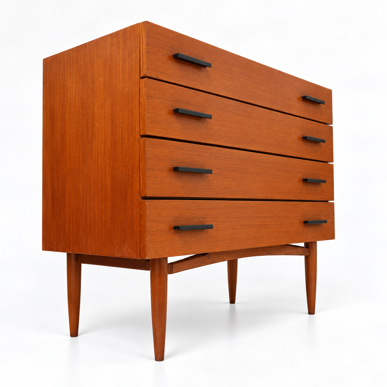Commode vintage – commode en bois avec 4 tiroirs des années 60