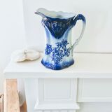 Old pitcher in blue flow, T.Rathbone, England circa 1910