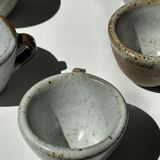 Set of 5 Indonesian ceramic handle coffee cups