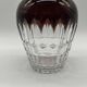 Cut and lined crystal vase from Val Saint-Lambert in plum.