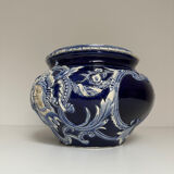 Vase - Cachepot in baroque earthenware from Saint Clément, 19th century