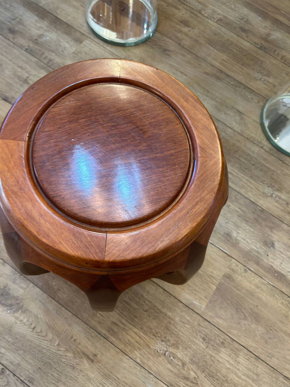 Tabouret acajou, Asie XX ème