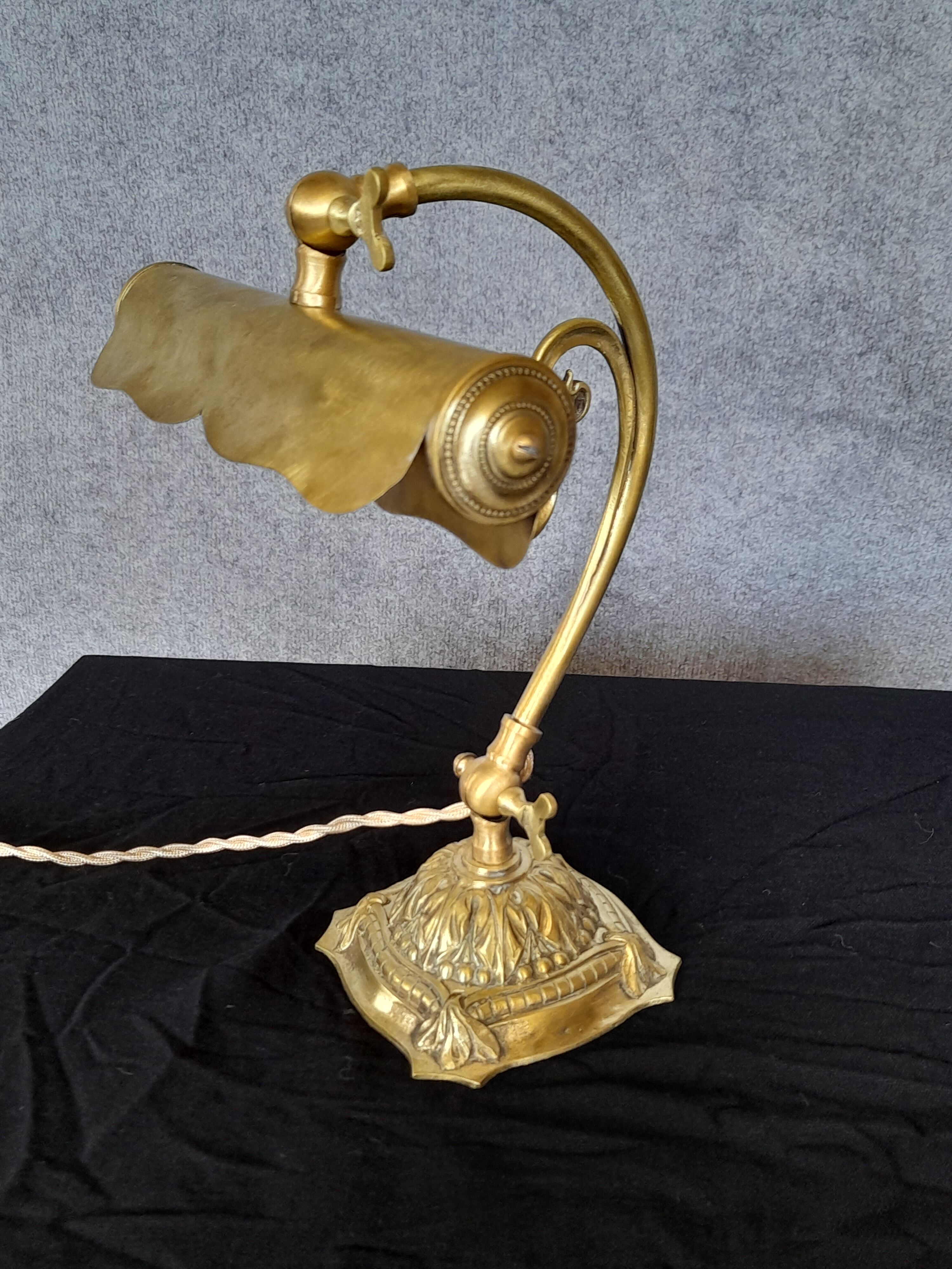 Brass desk lamp