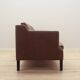 Canapé en cuir marron, design danois, années 1970, production : Danemark