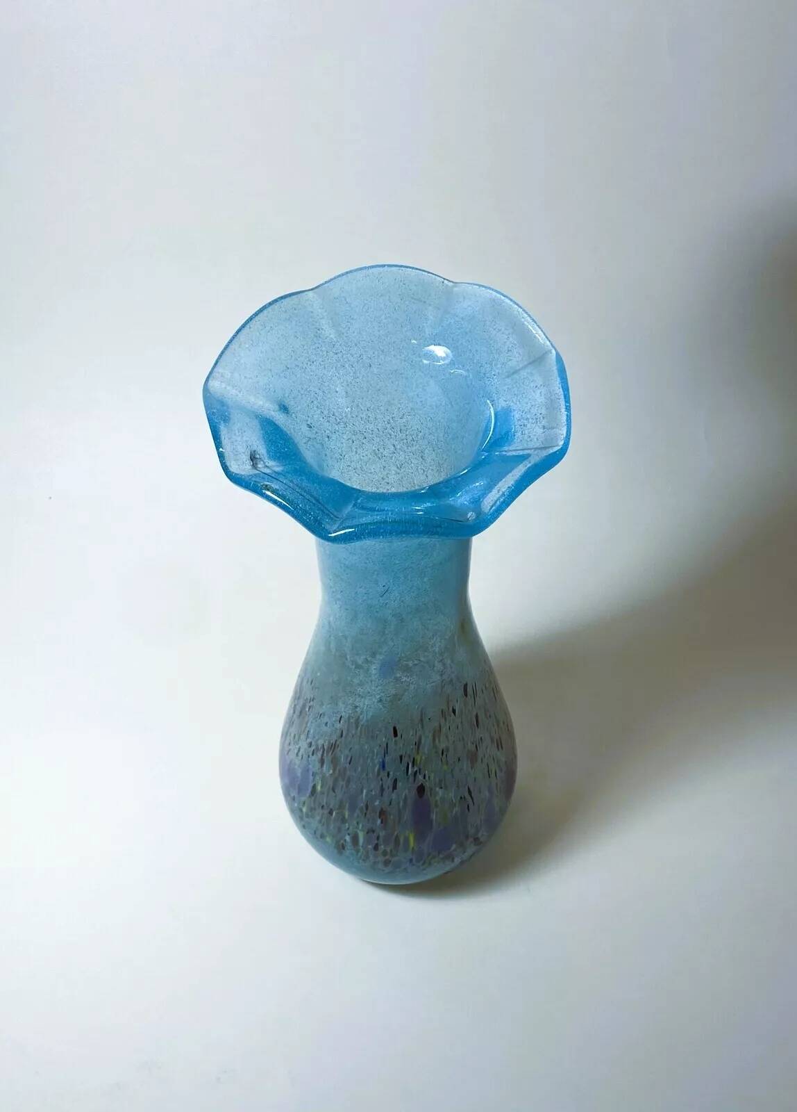 Vintage Modern Glass Vase Budveszel Gyula Hungary 1990s
