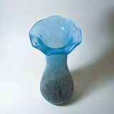 Vintage Modern Glass Vase Budveszel Gyula Hungary 1990s