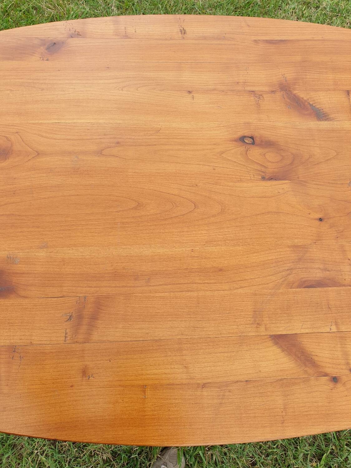 Oval cherry farmhouse table