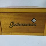 Old haberdashery cabinet drawer display Gutermann wood sewing